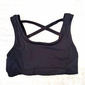Jo + Jax Black Cross-Back Dance Bra